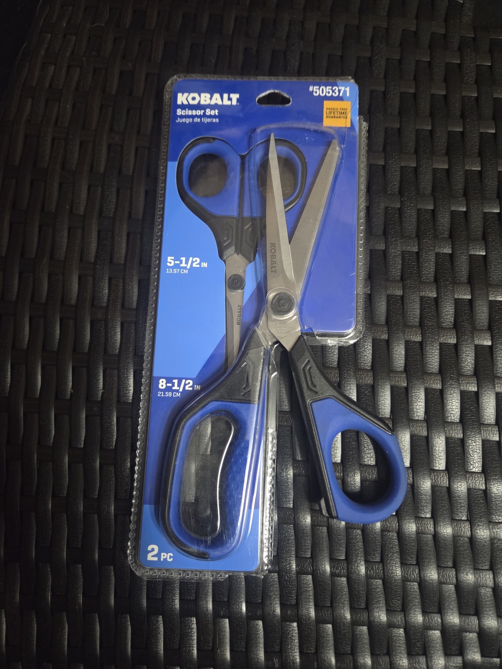 Kobalt 4.5-in Stainless steel non-slip soft grip Scissors